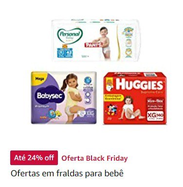 - Ofertas em fraldas para bebê Black Friday Amazon