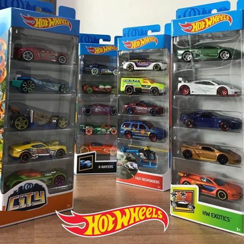 Pacote 5 Carros Sortidos, Hot Wheels, Mattel