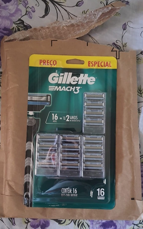 Refil Para Barbear Gillette Mach3 16 Unidades