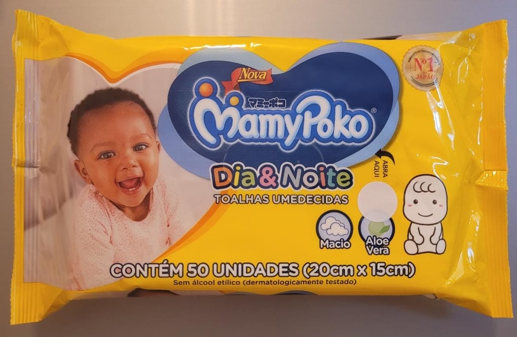 Toalha Umedecida Mamypoko Dia e Noite 50 Unidades