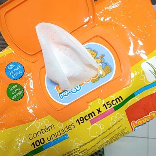Toalha Umedecida Natural Baby Wipes 100 unidades