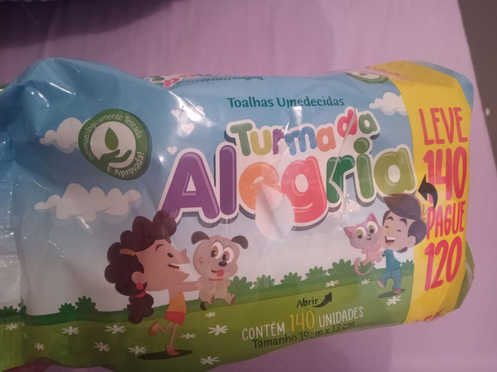 Toalha Umedecida Turma da Alegria - Leve 140 Pague 120