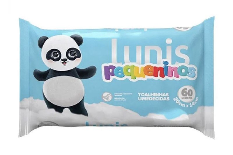 Toalhinhas Umedecidas Lunis Pequeninos Com 60