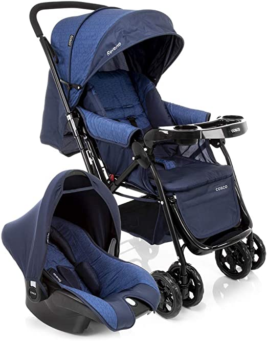 Travel System Reverse, Cosco, Azul Rajado