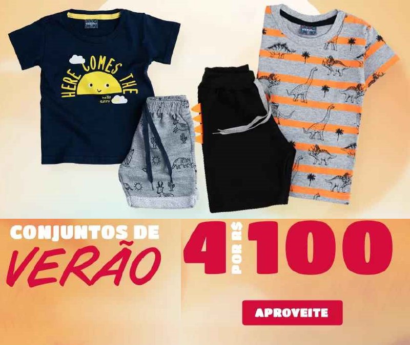 4 CONJUNTOS DE 159 POR R$100