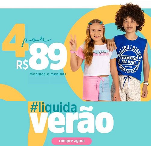 4 Conjuntos POR R$ 89 Tam P ao 14