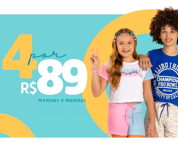 4 (quatro) Conjuntos de Verão por R$ 89