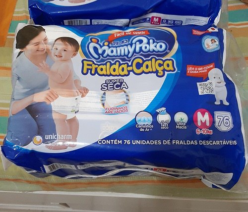 Fralda-Calça Super Seca MamyPoko Tamanho M, 76 unidades