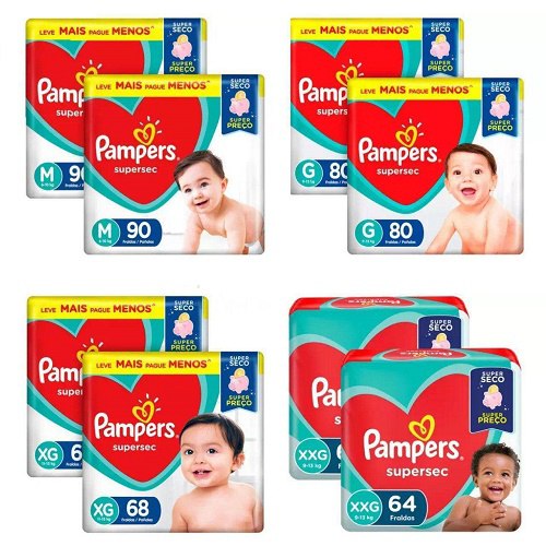 Fralda Pampers Supersec M Xg E Xxg Em Promoção No Mamãe Pechincha