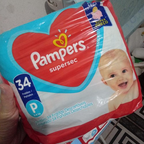 Fralda Pampers Supersec P 34 Unidades (tem outros tamanhos)