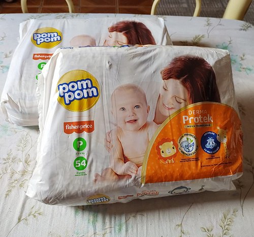 Fralda Pom Pom Derma Protek Mega P 54 unidades
