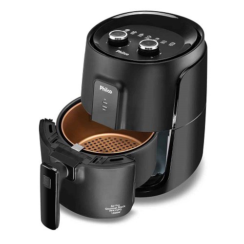 Fritadeira Elétrica sem Óleo/Air Fryer Philco – Gourmet PFR15PG Preto 3,2L com Timer*