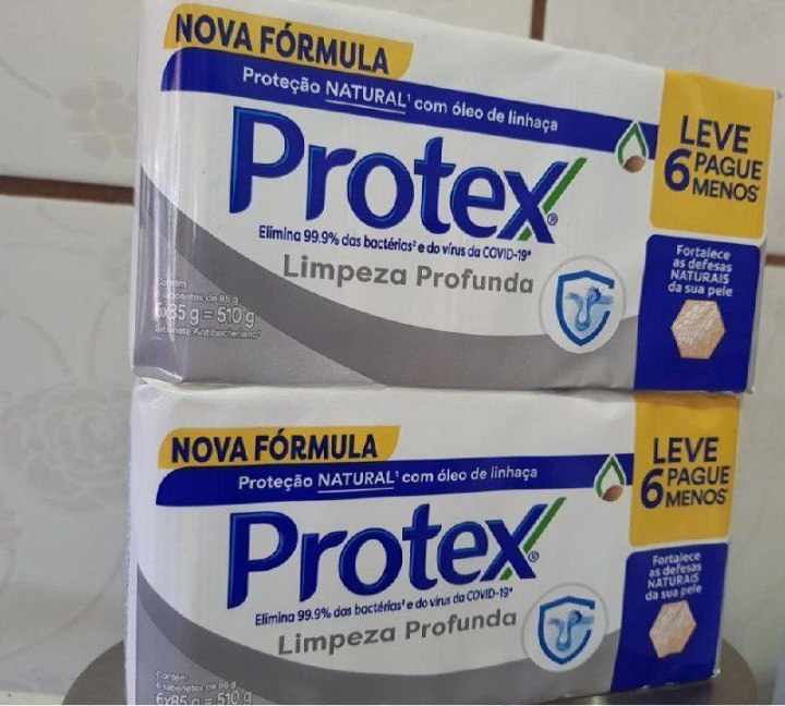 Sabonete em Barra Protex Limpeza Profunda 85g, pacote de 6 unidades