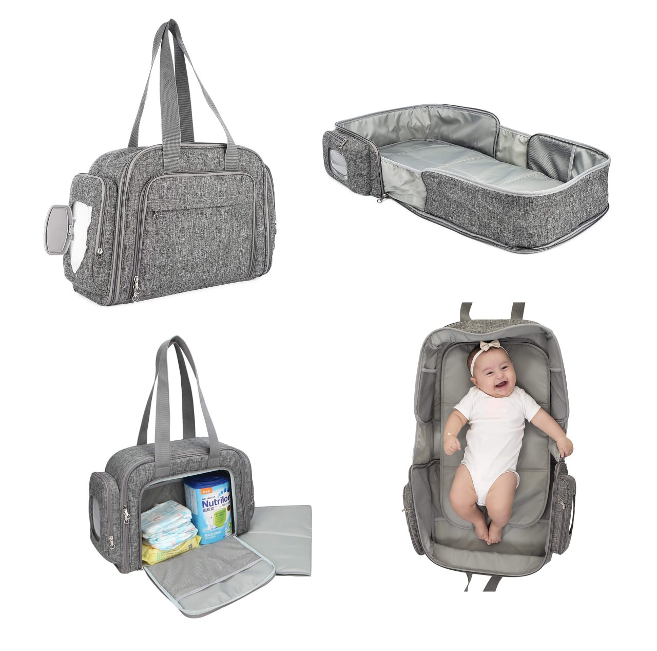 Bolsa Bercinho Kababy Cinza
