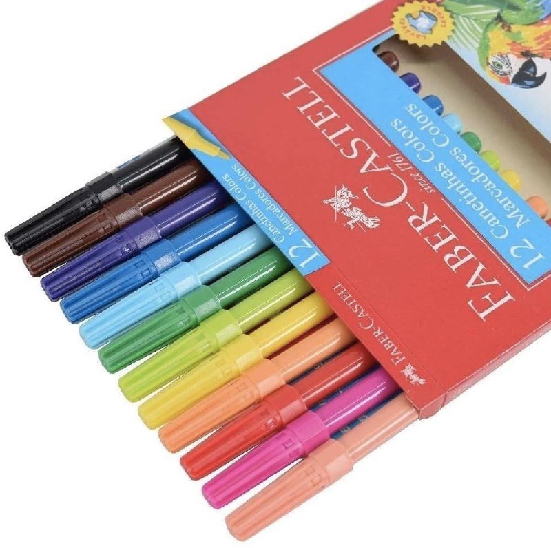 Canetinha Hidrográfica, Faber-Castell, 15.0112CZF, 12 Cores