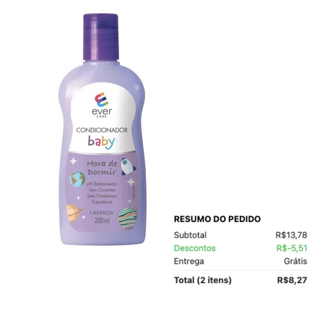 Condicionador Ever Care Baby Hora De Dormir Lavanda 200ml