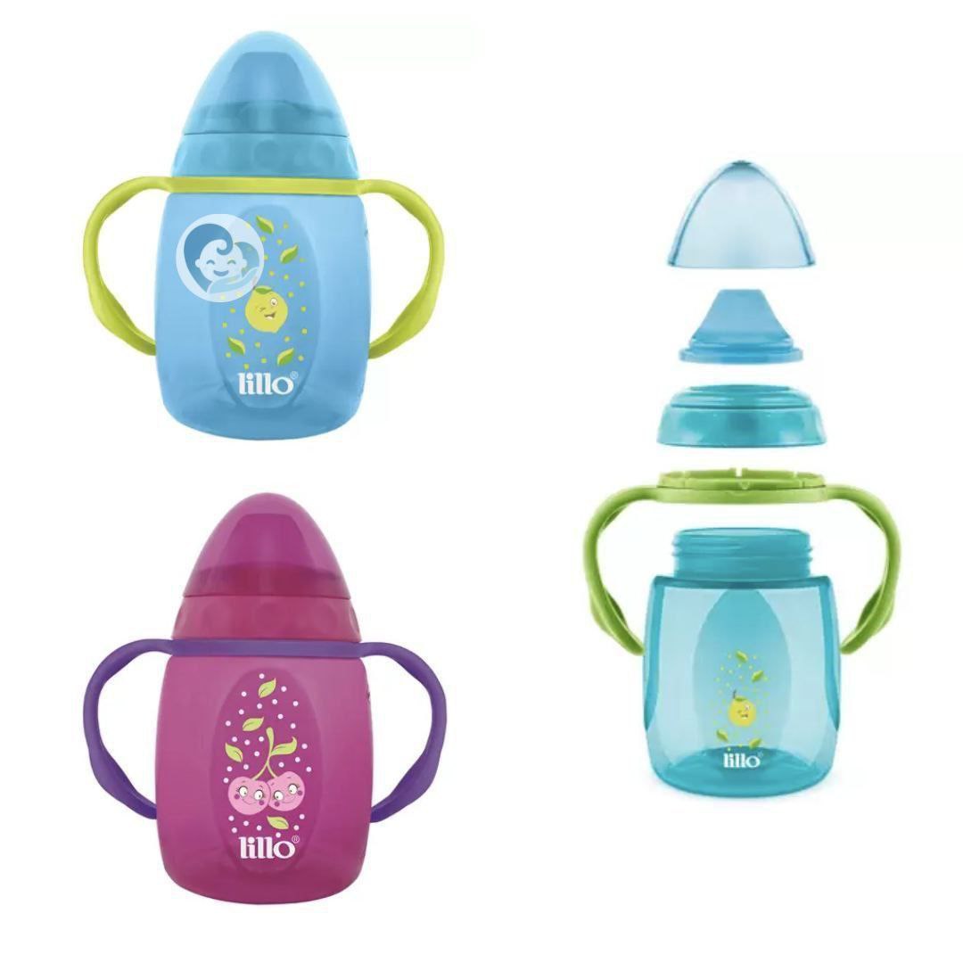 Copo de Treinamento Infantil c/Alça Design 250ml Lillo Azul ou Rosa