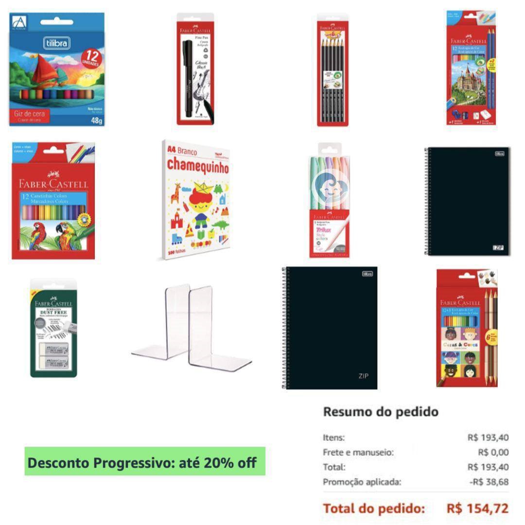 Desconto Progressivo em Materiais Escolares