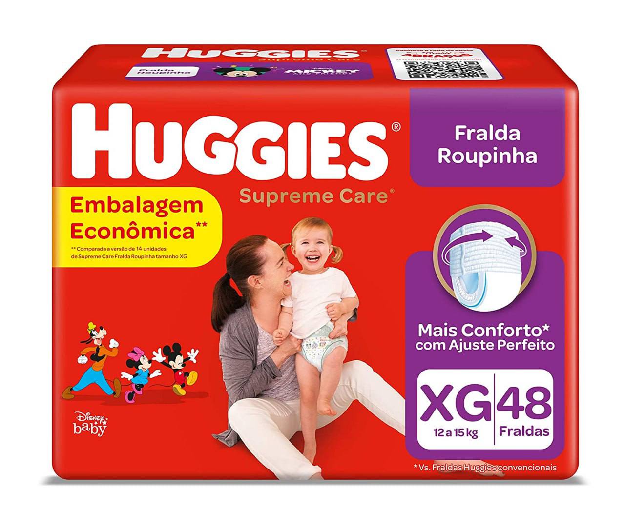 Fralda Huggies Supreme Care Roupinha XG 48 unidades