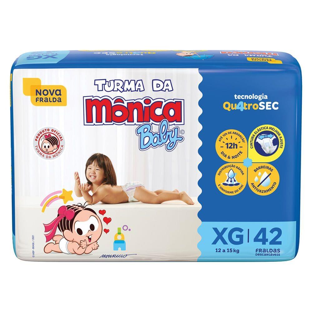 Fralda Infantil Turma da Mônica Baby Mega Tamanho XG 42 Fraldas Descartáveis