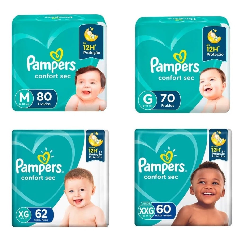 Fralda Pampers Confort Sec