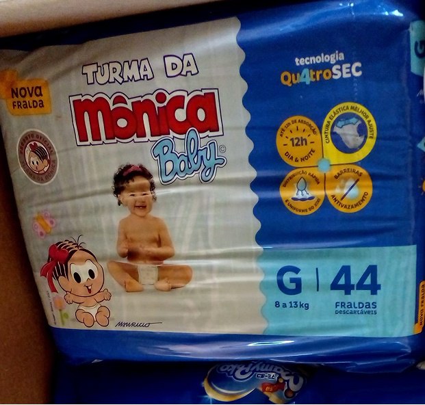 Fralda Turma da Mônica Baby G 44 Unidades