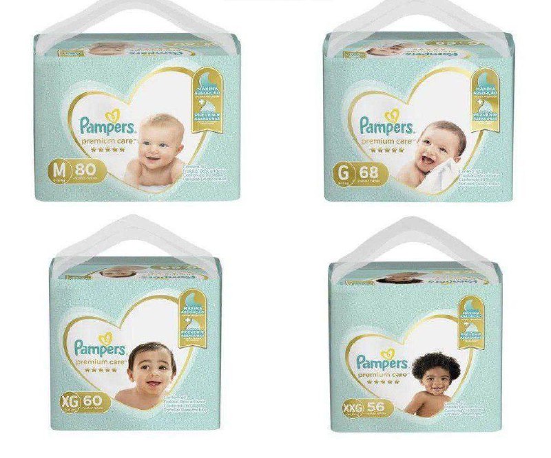 Fraldas Pampers Premium Care