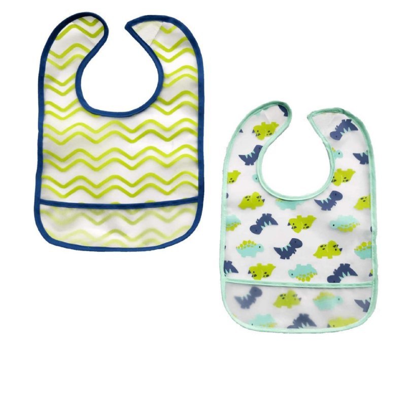 Kit 2 Babadores com Bolso - Dino, Buba