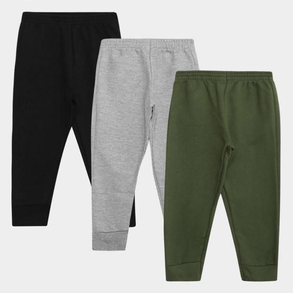 Kit Calça Legging Bebê Brandili Feminina 3 Peças (1 a 3 anos)