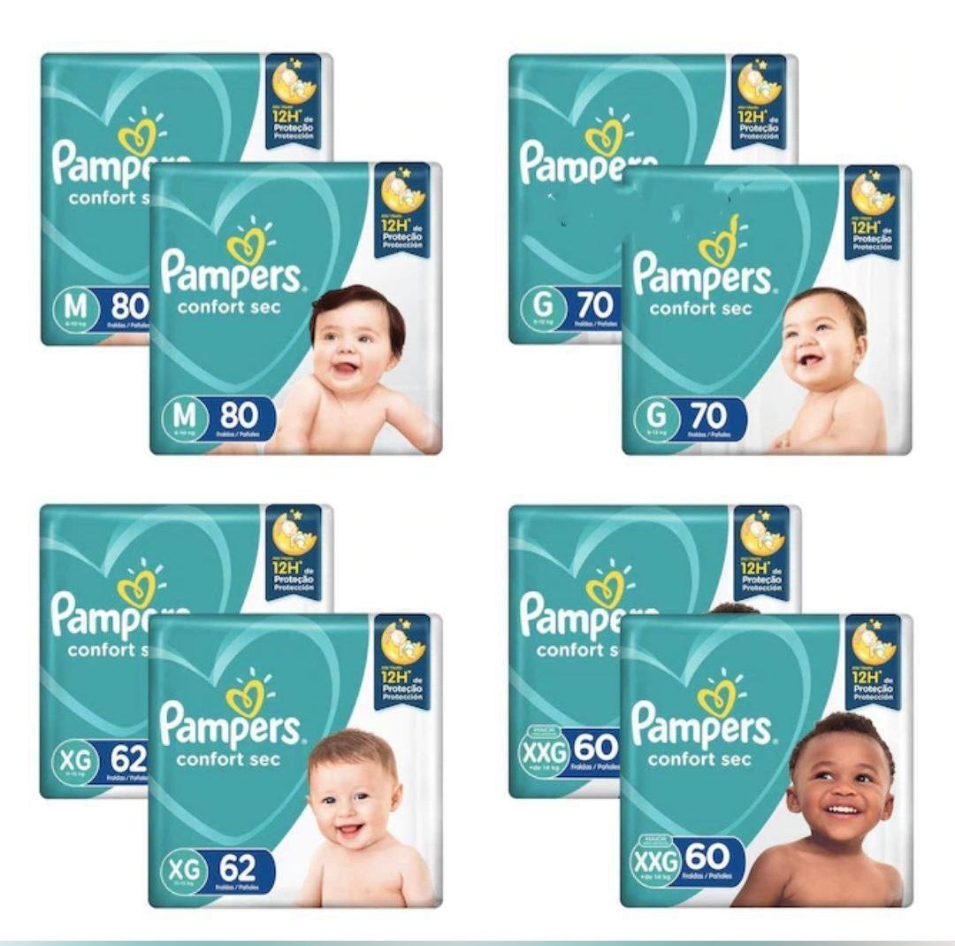 Kit com 2 pacotes - Fralda Pampers Confort Sec