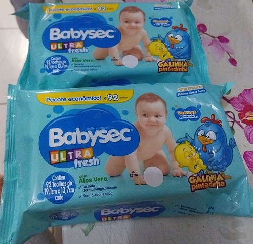 Lenço Umedecido Babysec Galinha Pintadinha 92 unidades