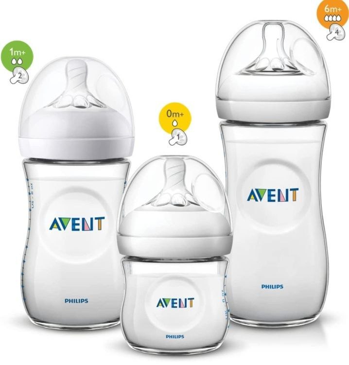 Mamadeiras Petala Transparentes - Triplo Pack 125ml, 260ml e 330ml, Philips Avent, Transparente