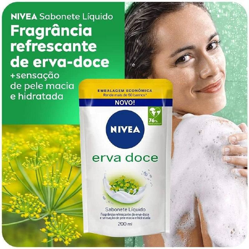 NIVEA Sabonete Líquido Refil Erva Doce 200ml