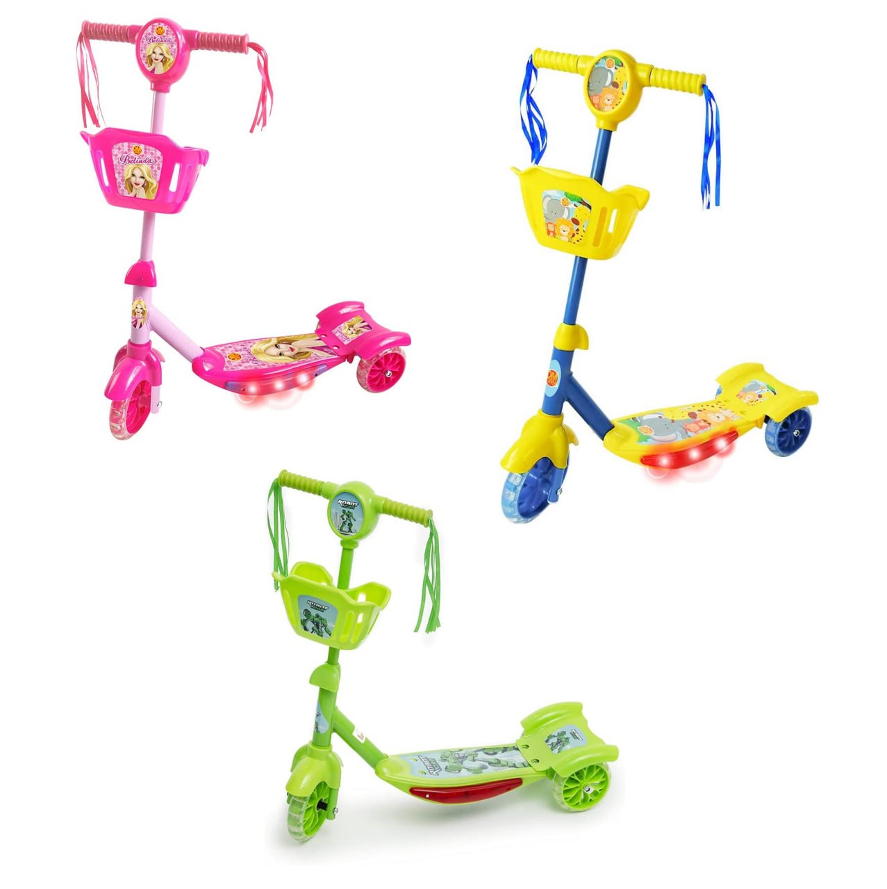 Patinete com Cesta Luz e Som, DM Radical