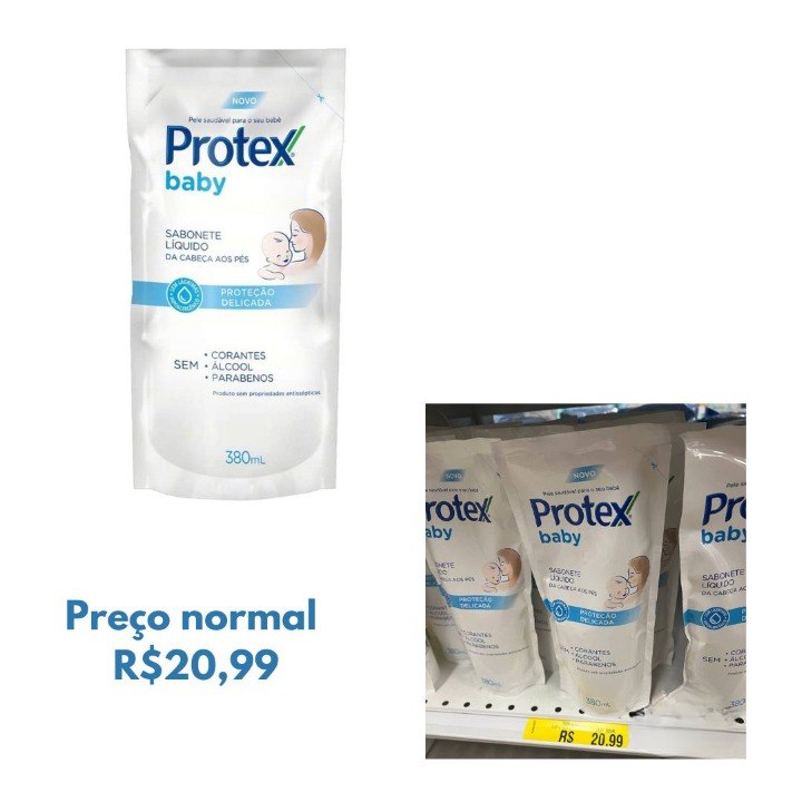 Refil Sabonete Líquido Protex Baby Cabeça aos Pés 380ml