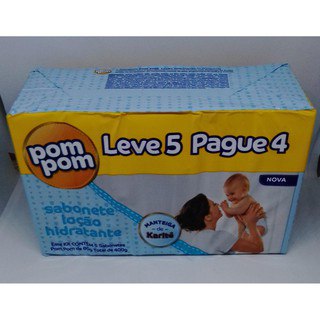 Sabonete Infantil Pom Pom Hidratante 80g - 5 Unidades