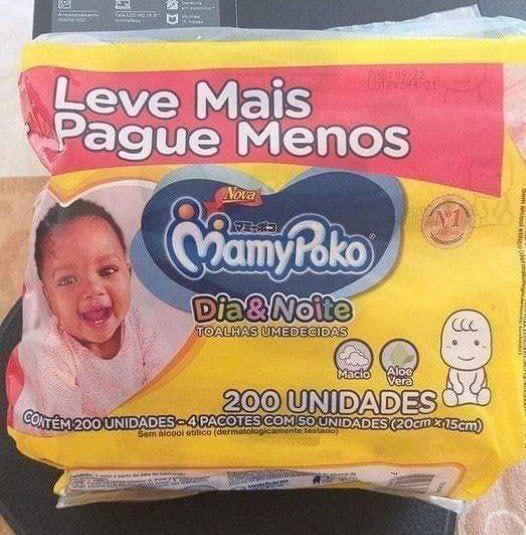 Toalhas Umedecidas MamyPoko Dia&Noite, 200 unidades, Branco