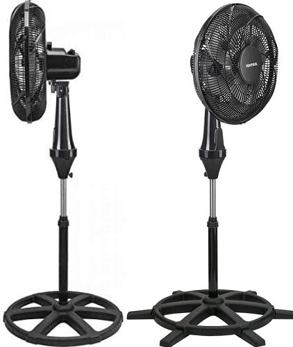 Ventilador de Coluna Oscilante, Turbo 6 Pás Premium, Preto, 40cm, 127v, Ventisol