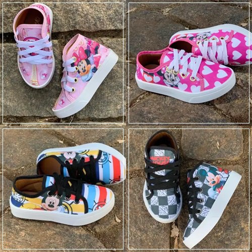 Botinha ou Tênis Infantil Criança Minei e Mickey Macia e Confortável - Tatao Baby