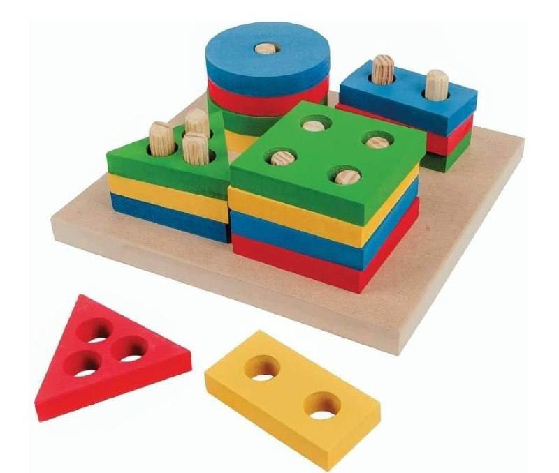 Carlu Brinquedos - Prancha de Seleção Pequena Jogo Educativo, 3+ Anos, 16 Peças