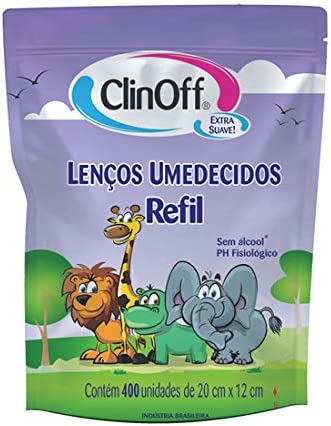 Clin Off Lenço Umedecido Refil com 400 Unidades*