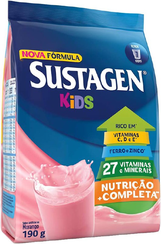 Complemento Alimentar Sustagen Kids Morango Sachê *