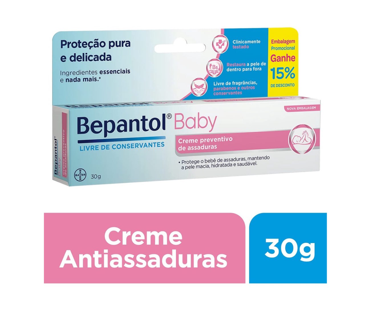 Creme Preventivo de Assaduras Bepantol Baby 30g