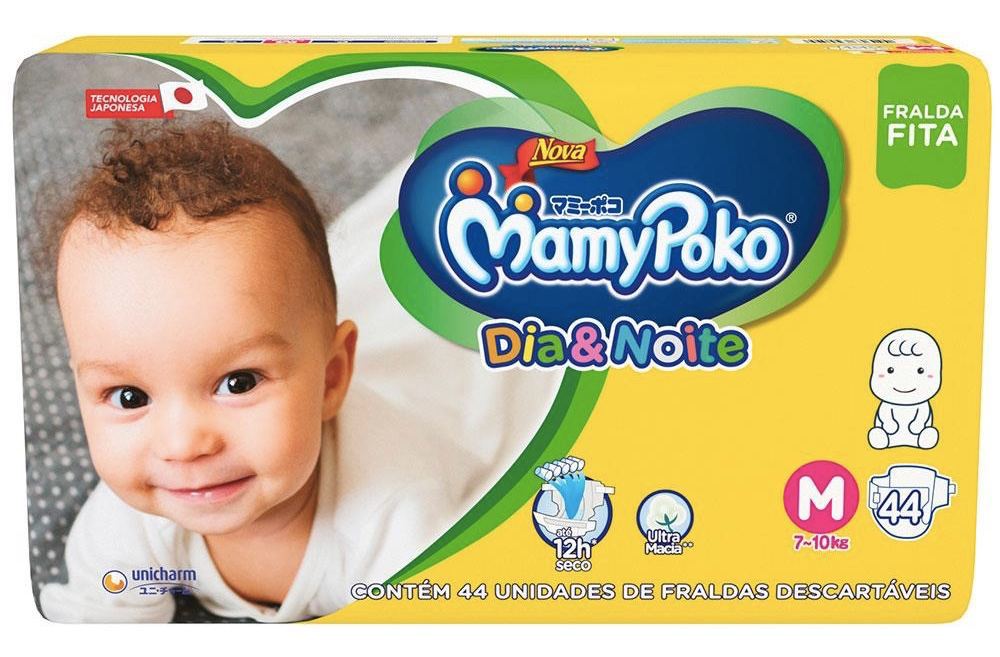 Fralda Fita MamyPoko Dia e Noite M - 44 Unidades