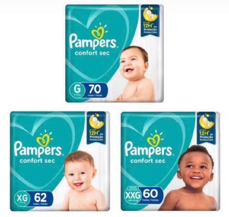 Fralda Pampers Confort Sec