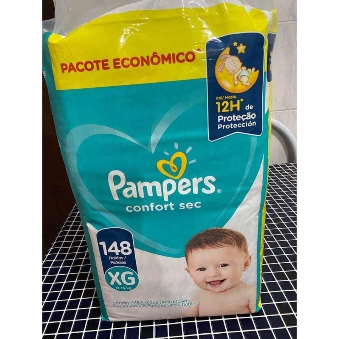 Fralda Pampers Confort Sec XG 148 Unidades