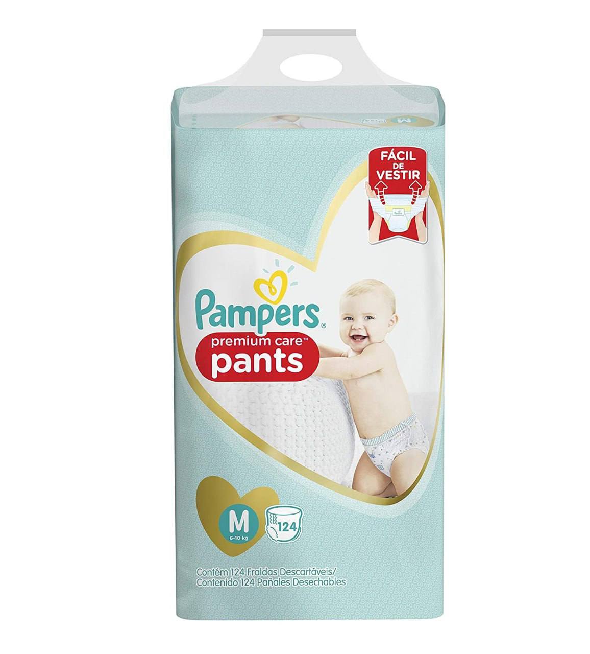 Fralda Pampers Pants Premium Care M 124 Unidades Em Promoção No Mamãe