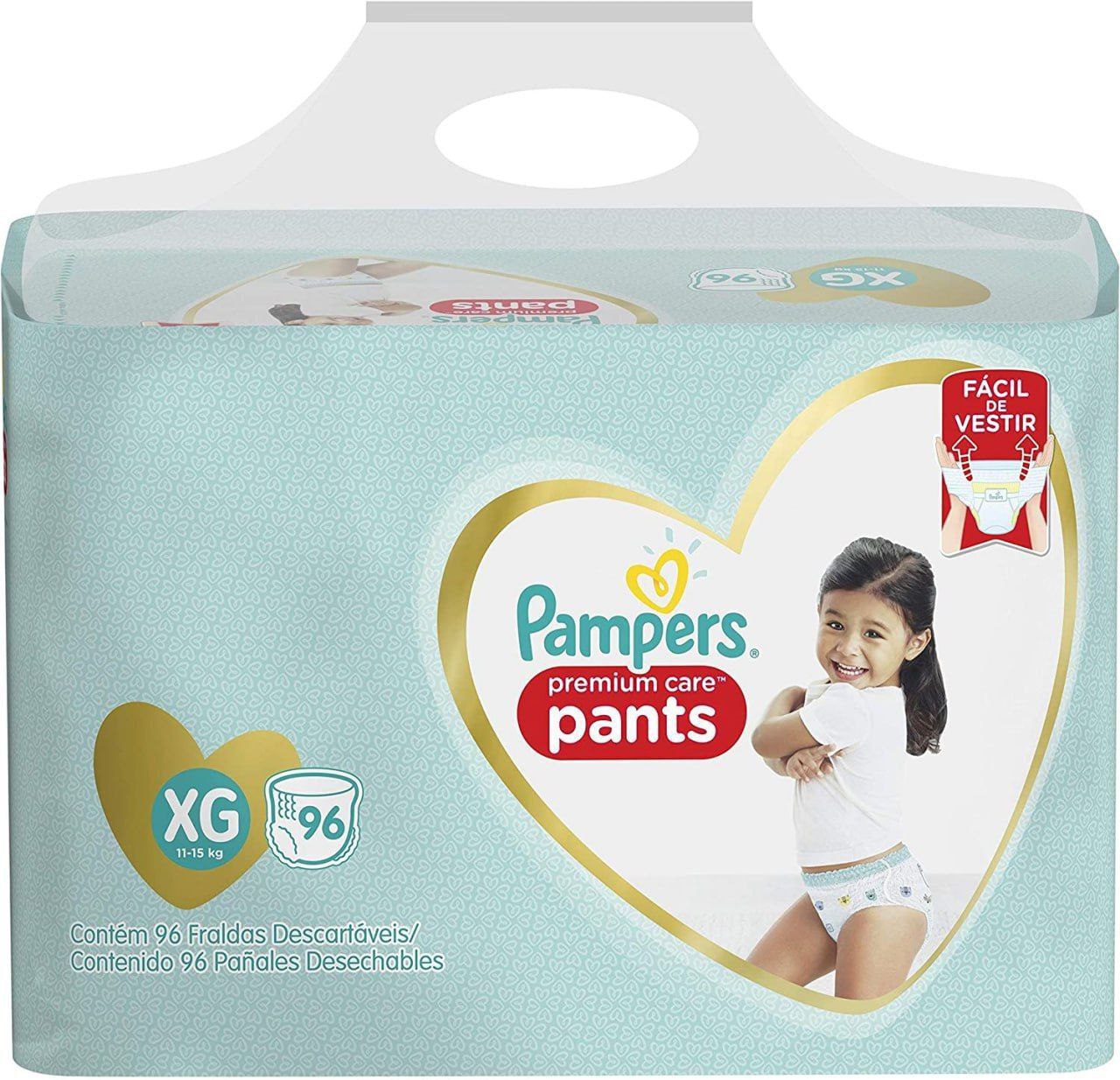 Fralda Pampers Pants Premium Care Xg 96 Unidades Em Promoção No Mamãe