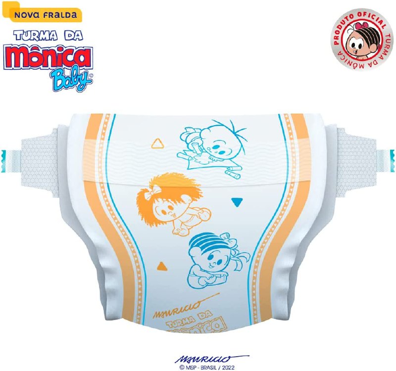 Fralda Turma da Mônica Baby XXG com 10