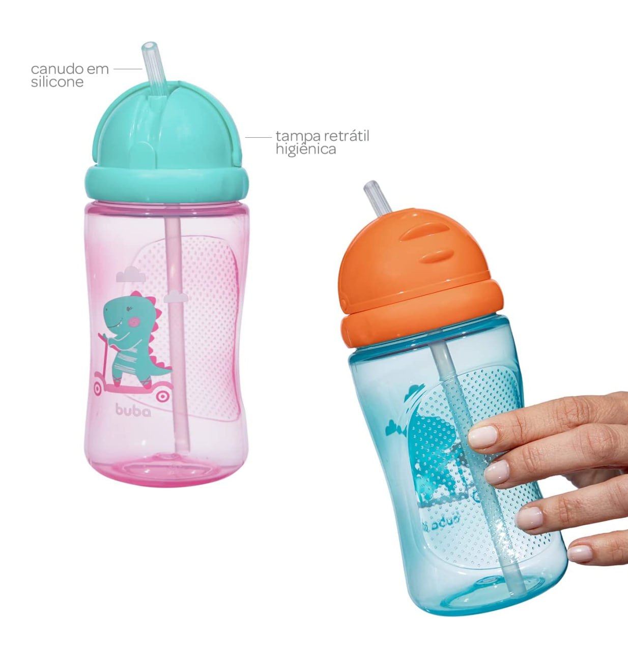 Garrafinha Dino Patinete, Buba 400ml